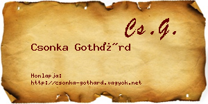 Csonka Gothárd névjegykártya